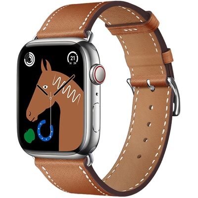 Řemínek pro Apple Watch Forcell F-Design FA20 perforovaný z ekologické kůže 42 / 44 / 45 / 49 mm hnědý Řemínek pro Apple Watch Forcell F-Design FA20 perforovaný z ekologické kůže 42 / 44 / 45 / 49 mm hnědý