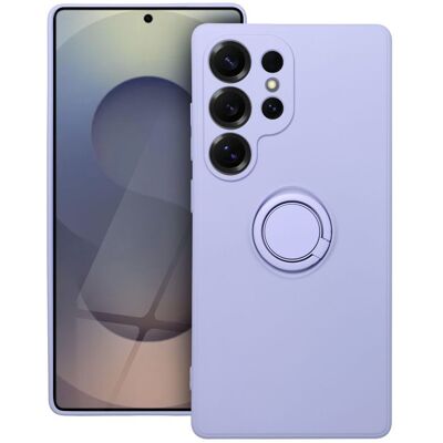 TopQ Silikonový kryt s prstýnkem pro Samsung Galaxy S25 Ultra fialový TopQ Silikonový kryt s prstýnkem pro Samsung Galaxy S25 Ultra fialový