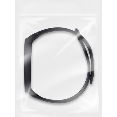 TopQ Silikonový řemínek pro Xiaomi Mi Band 5 / 6 / 7 černý 01 TopQ Silikonový řemínek pro Xiaomi Mi Band 5 / 6 / 7 černý 01
