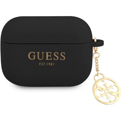 Guess 4G Charms Silikonové Pouzdro pro Airpods Pro Black Guess 4G Charms Silikonové Pouzdro pro Airpods Pro Black