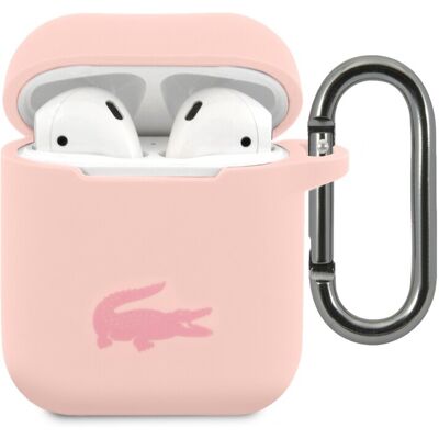 Růžové silikonové pouzdro Lacoste LCA2SI pro AirPods - Kryt sluchátek Růžové silikonové pouzdro Lacoste LCA2SI pro AirPods - Kryt sluchátek