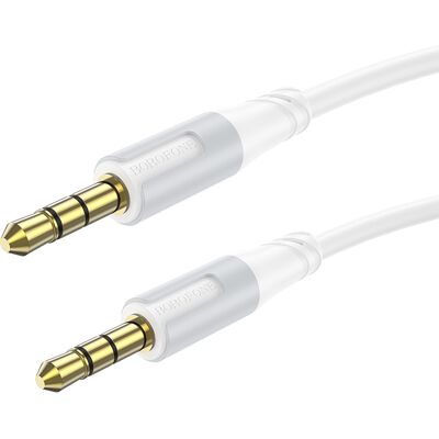 Audio kabel Borofone BL19 Creator jack 3,5 mm na jack 3,5 mm bílý Audio kabel Borofone BL19 Creator jack 3,5 mm na jack 3,5 mm bílý