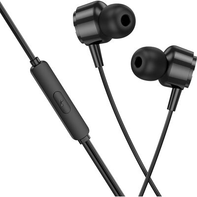 Sluchátka Borofone BM94 Sonar s mikrofonem 3,5 mm jack černá Sluchátka Borofone BM94 Sonar s mikrofonem 3,5 mm jack černá