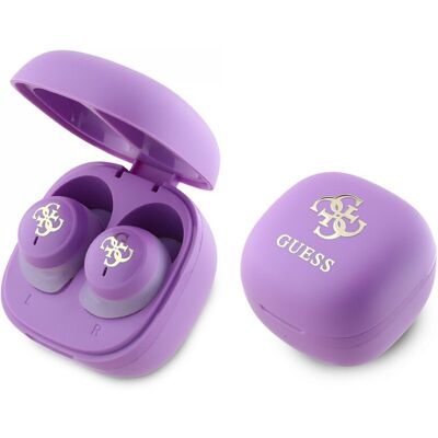 Bezdrátová sluchátka Guess 4G Logo Mini TWS Purple Bezdrátová sluchátka Guess 4G Logo Mini TWS Purple