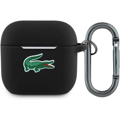 Pouzdro Lacoste Liquid Silicone Croc Logo pro AirPods 4 Black Pouzdro Lacoste Liquid Silicone Croc Logo pro AirPods 4 Black
