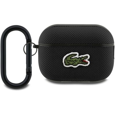 Pouzdro Lacoste Petit Pique Croc Logo Patch pro AirPods Pro 2 Black Pouzdro Lacoste Petit Pique Croc Logo Patch pro AirPods Pro 2 Black