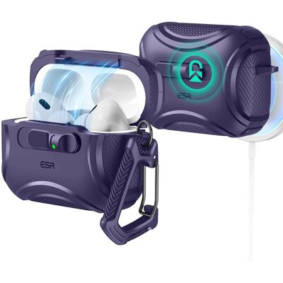 ESR Cyber FlickLock HaloLock pro Apple AirPods Pro 3 fialové ESR Cyber FlickLock HaloLock pro Apple AirPods Pro 3 fialové