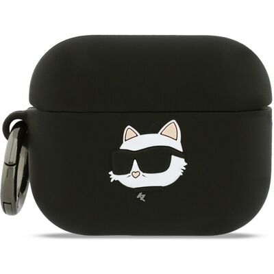 Silikonové pouzdro Karl Lagerfeld 3D Logo NFT Choupette Head pro AirPods Pro 3 Black Silikonové pouzdro Karl Lagerfeld 3D Logo NFT Choupette Head pro AirPods Pro 3 Black