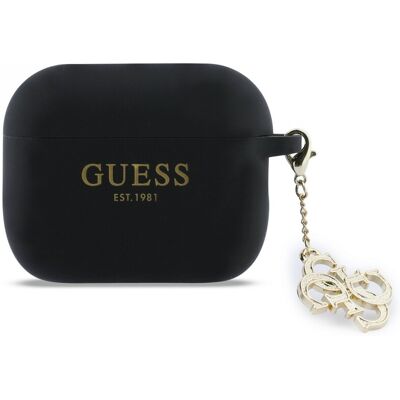 Silikonové pouzdro Guess 4G Charm pro AirPods Pro 3 Black Silikonové pouzdro Guess 4G Charm pro AirPods Pro 3 Black