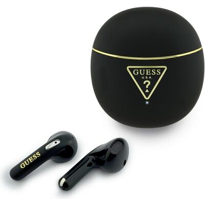 Guess - Bezdrátová sluchátka do uší Script Print (GUTWSA15HETK) - Do uší, Bluetooth, TWS, Malý kulatý design - Černá Guess - Bezdrátová sluchátka do uší Script Print (GUTWSA15HETK) - Do uší, Bluetooth, TWS, Malý kulatý design - Černá