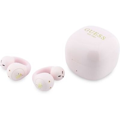 Bezdrátová sluchátka Guess Mini Classic Logo OWS Pink Bezdrátová sluchátka Guess Mini Classic Logo OWS Pink