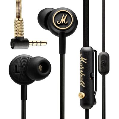 Kabelová sluchátka Marshall EQ s jackem 3.5 mm černo-zlatá Kabelová sluchátka Marshall EQ s jackem 3.5 mm černo-zlatá
