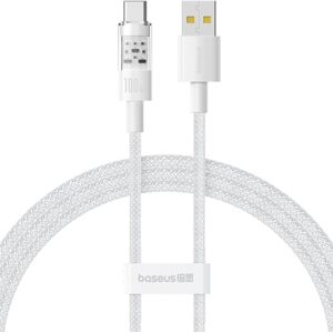 Baseus P10373002211-01 Datový Kabel Gem - USB na Type-C - 2m - Měsíční bílá - Nabíjecí kabel Baseus P10373002211-01 Datový Kabel Gem - USB na Type-C - 2m - Měsíční bílá - Nabíjecí kabel