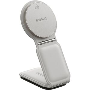 Baseus Car Holder s bezdrátovým nabíjením PrimeTrip C02 magnetický úchyt na palubní desku 15W měsíční bílá Baseus Car Holder s bezdrátovým nabíjením PrimeTrip C02 magnetický úchyt na palubní desku 15W měsíční bílá