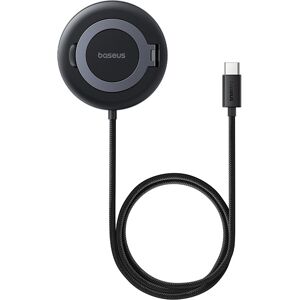 Baseus Magnetic Wireless Charger Simple Mini4 s držákem USB-C Qi2 15W 1m kosmická černá Baseus Magnetic Wireless Charger Simple Mini4 s držákem USB-C Qi2 15W 1m kosmická černá