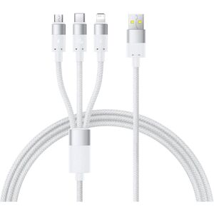 Baseus kabel StarSpeed rychlonabíjecí USB Micro-USB Type-C Lightning 100W 1.5m bílý Baseus kabel StarSpeed rychlonabíjecí USB Micro-USB Type-C Lightning 100W 1.5m bílý