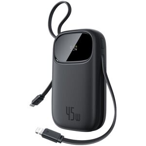 Baseus – powerbanka EnerFill FC31 Qpow 3 (E0028C00) – USB-C/Lightning kabely, 10000mAh, 45W, digitální displej – Cosmic Black Baseus – powerbanka EnerFill FC31 Qpow 3 (E0028C00) – USB-C/Lightning kabely, 10000mAh, 45W, digitální displej – Cosmic Black