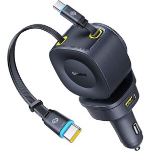 Baseus - nabíječka do auta PrimeTrip VR2 Max (C0206500) - rychlonabíjení, se zatahovacím kabelem, USB, 3x USB-C, 163W - Cosmic Black Baseus - nabíječka do auta PrimeTrip VR2 Max (C0206500) - rychlonabíjení, se zatahovacím kabelem, USB, 3x USB-C, 163W - Cosmic Black