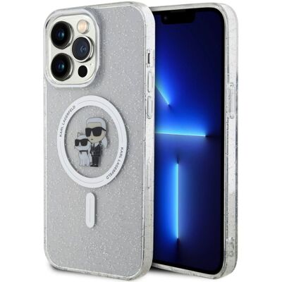 Karl Lagerfeld IML Glitter Karl and Choupette MagSafe Zadní Kryt pro iPhone 15 Pro Max Transparent Karl Lagerfeld IML Glitter Karl and Choupette MagSafe Zadní Kryt pro iPhone 15 Pro Max Transparent