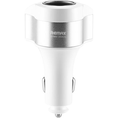 Adaptér do auta REMAX RCC-218 2xUSB-A + zásuvka do zapalovače 24W bílý Adaptér do auta REMAX RCC-218 2xUSB-A + zásuvka do zapalovače 24W bílý
