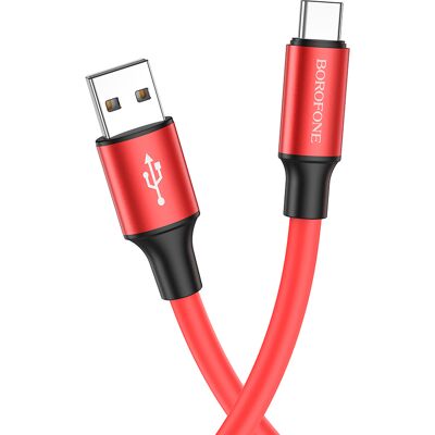 Kabel Borofone BX82 Bountiful - USB na typ C - 3A 1 metr červený Kabel Borofone BX82 Bountiful - USB na typ C - 3A 1 metr červený