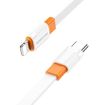 Borofone kabel BX89 Union - typ C na Lightning - PD 20W 1 metr bílo-oranžový Borofone kabel BX89 Union - typ C na Lightning - PD 20W 1 metr bílo-oranžový