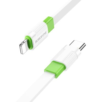 Borofone kabel BX89 Union - typ C na Lightning - PD 20W 1 metr bílo-zelený Borofone kabel BX89 Union - typ C na Lightning - PD 20W 1 metr bílo-zelený