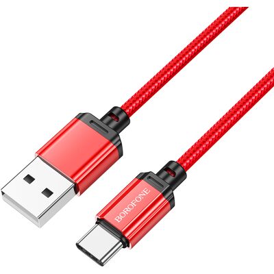 Kabel Borofone BX87 Sharp - USB na typ C - 3A 1 metr červený Kabel Borofone BX87 Sharp - USB na typ C - 3A 1 metr červený