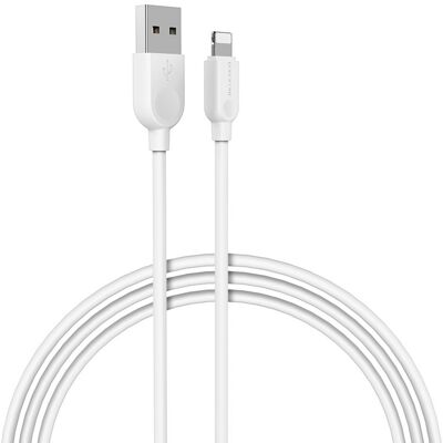 Kabel Borofone BX14 LinkJet - USB na Lightning - 2,4A 3 metry bílý Kabel Borofone BX14 LinkJet - USB na Lightning - 2,4A 3 metry bílý