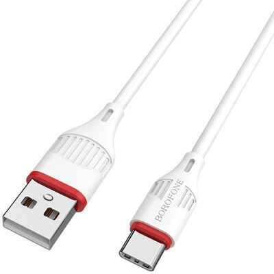 Kabel Borofone BX17 Enjoy - USB na typ C - 3A 1 metr bílý Kabel Borofone BX17 Enjoy - USB na typ C - 3A 1 metr bílý
