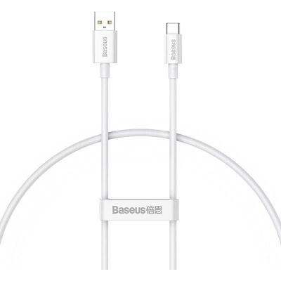 Datový kabel Baseus Superior Series Fast Charging USB-A - USB-C 100W 0.25m Moon White Datový kabel Baseus Superior Series Fast Charging USB-A - USB-C 100W 0.25m Moon White