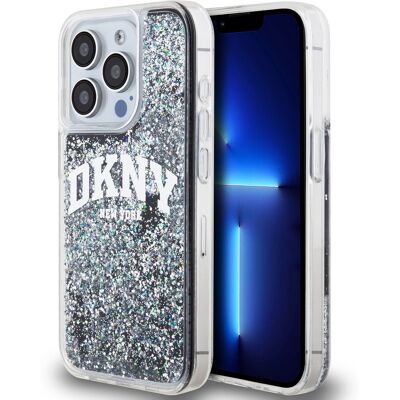 Černé pouzdro Liquid Glitter Big Logo na iPhone 15 Pro od DKNY Černé pouzdro Liquid Glitter Big Logo na iPhone 15 Pro od DKNY