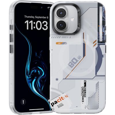 Zadní kryt Benks Magnetic Mecha pro iPhone 16 Plus bílý Zadní kryt Benks Magnetic Mecha pro iPhone 16 Plus bílý