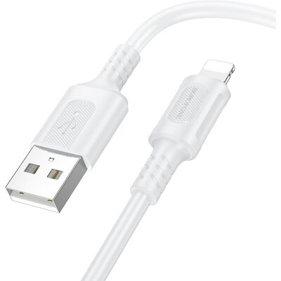 Datový kabel Borofone BX111 Feliz USB-A - Lightning 2,4A 1 metr bílý Datový kabel Borofone BX111 Feliz USB-A - Lightning 2,4A 1 metr bílý