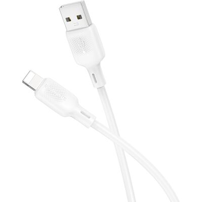 Datový kabel Borofone BX113 Lenny USB-A - Lightning 2,4A 1m bílý Datový kabel Borofone BX113 Lenny USB-A - Lightning 2,4A 1m bílý