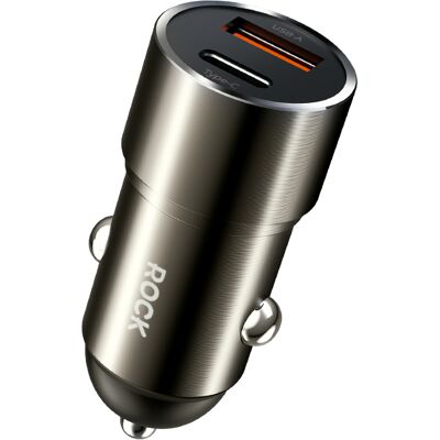 Adaptér do auta Rock H20 Dual 15W 3A tmavě šedý Adaptér do auta Rock H20 Dual 15W 3A tmavě šedý