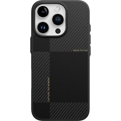 Zadní kryt Rock Ultra Thin Aramid Fiber Kevlar 600D pro iPhone 16 Pro Max černý Zadní kryt Rock Ultra Thin Aramid Fiber Kevlar 600D pro iPhone 16 Pro Max černý
