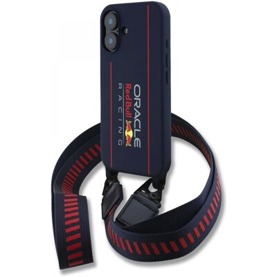Zadní kryt Red Bull Silicone Vertical Logo MagSafe + Crossbody Popruh pro iPhone 16 Navy Zadní kryt Red Bull Silicone Vertical Logo MagSafe + Crossbody Popruh pro iPhone 16 Navy