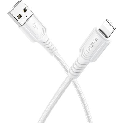 Datový kabel Borofone BX116 Certain USB-A - Lightning 2,4A 1m bílý Datový kabel Borofone BX116 Certain USB-A - Lightning 2,4A 1m bílý
