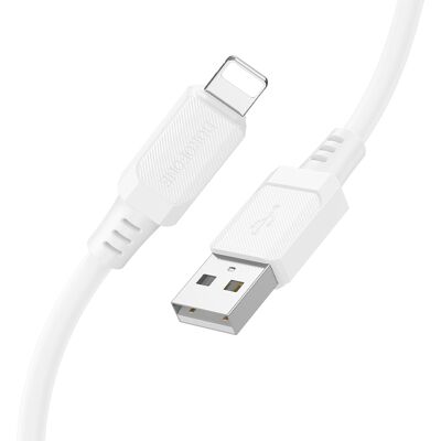 Datový kabel Borofone BX115 Lotto USB-A - Lightning 2,4A 1m bílý Datový kabel Borofone BX115 Lotto USB-A - Lightning 2,4A 1m bílý