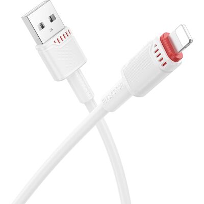 Datový kabel Borofone BX110 Beneficio USB-A na Lightning 2,4A 1m bílý Datový kabel Borofone BX110 Beneficio USB-A na Lightning 2,4A 1m bílý