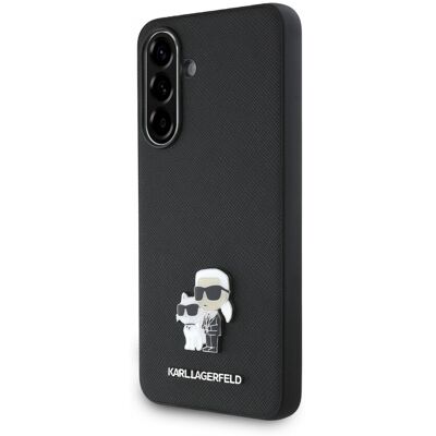 Karl Lagerfeld PU Saffiano Metal Karl and Choupette Zadní Kryt pro Samsung Galaxy A56 Black Karl Lagerfeld PU Saffiano Metal Karl and Choupette Zadní Kryt pro Samsung Galaxy A56 Black
