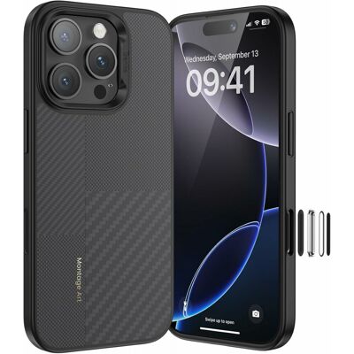 Zadní kryt Benks Montage Magnetic Armor Pro Kevlar Metal Frame 600D+1500D (MF65) pro iPhone 16 Pro black (Camera Control Button) Zadní kryt Benks Montage Magnetic Armor Pro Kevlar Metal Frame 600D+1500D (MF65) pro iPhone 16 Pro black (Camera Control Button)