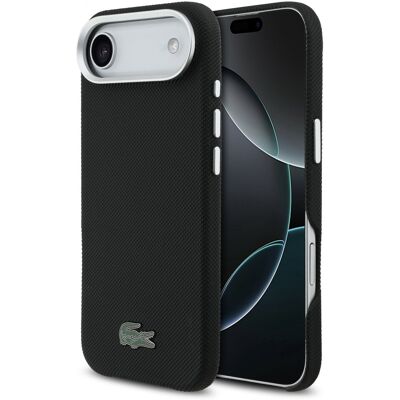 Zadní kryt Lacoste Iconic Petit Pique Metal Logo MagSafe pro iPhone 17 Air Black Zadní kryt Lacoste Iconic Petit Pique Metal Logo MagSafe pro iPhone 17 Air Black