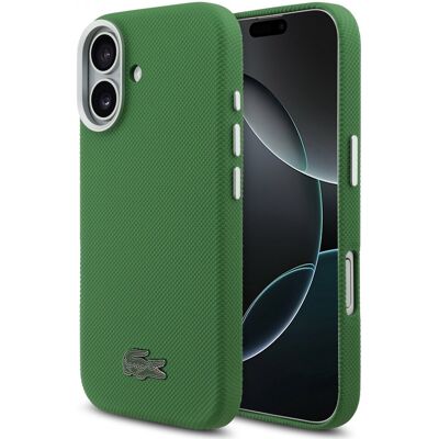 Zadní kryt Lacoste Iconic Petit Pique Metal Logo MagSafe pro iPhone 17 Green Zadní kryt Lacoste Iconic Petit Pique Metal Logo MagSafe pro iPhone 17 Green