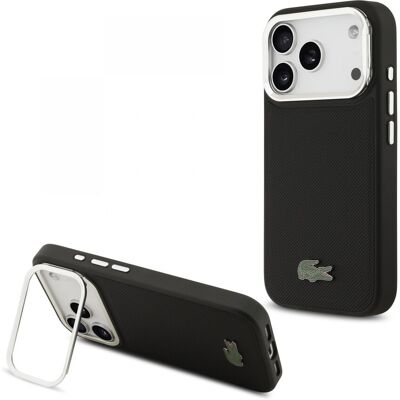 Zadní kryt Lacoste Iconic Petit Pique Camera Stand MagSafe pro iPhone 17 Pro Black Zadní kryt Lacoste Iconic Petit Pique Camera Stand MagSafe pro iPhone 17 Pro Black