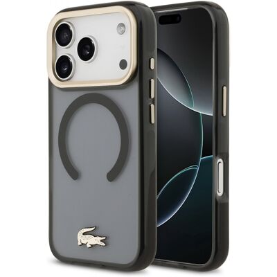 Zadní kryt Lacoste PC/TPU Frosted Finish Gold Logo MagSafe pro iPhone 17 Pro Black Zadní kryt Lacoste PC/TPU Frosted Finish Gold Logo MagSafe pro iPhone 17 Pro Black