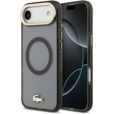 Zadní kryt Lacoste PC/TPU Frosted Finish Gold Logo MagSafe pro iPhone 17 Air Black Zadní kryt Lacoste PC/TPU Frosted Finish Gold Logo MagSafe pro iPhone 17 Air Black