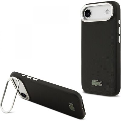 Zadní kryt Lacoste Iconic Petit Pique Camera Stand MagSafe pro iPhone 17 Air Black Zadní kryt Lacoste Iconic Petit Pique Camera Stand MagSafe pro iPhone 17 Air Black