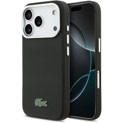 Zadní kryt Lacoste Iconic Petit Pique Metal Logo MagSafe pro iPhone 17 Pro Max Black Zadní kryt Lacoste Iconic Petit Pique Metal Logo MagSafe pro iPhone 17 Pro Max Black